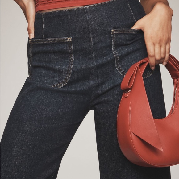 Maeve Colette Ruffle Hem Crop Wide Leg Jeans size 26 - Picture 3 of 15